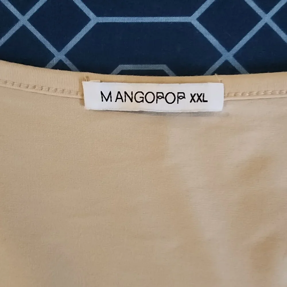 MANGOPOP Women's Square Neck Bodysuit Short Sleeve Shirt Tops | XXL - Picture 4 of 6